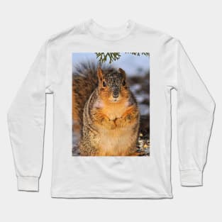 Fox Squirrel Under a Tree Long Sleeve T-Shirt